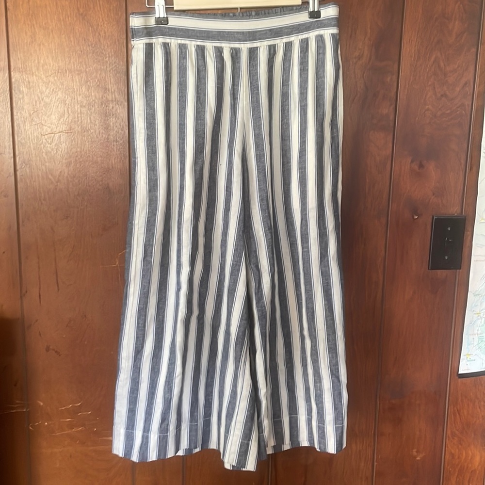 Madewell wide leg stripped pant